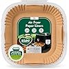 Sileo Paper Sheets 100 PCS | Parchment Paper for Air Frying | Disposable Non Stick Liners | Oil Proof Baking Paper | Reusable Storage Box | 16 x 16 x 4.5 cm