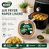 Sileo Paper Sheets 100 PCS | Parchment Paper for Air Frying | Disposable Non Stick Liners | Oil Proof Baking Paper | Reusable Storage Box | 16 x 16 x 4.5 cm