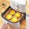 Sileo Paper Sheets 100 PCS | Parchment Paper for Air Frying | Disposable Non Stick Liners | Oil Proof Baking Paper | Reusable Storage Box | 16 x 16 x 4.5 cm